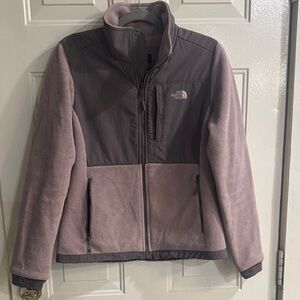 The North Face Gray and Pink Fleece Jacket